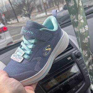 Skechers Kids' Blue and Aqua Sneakers